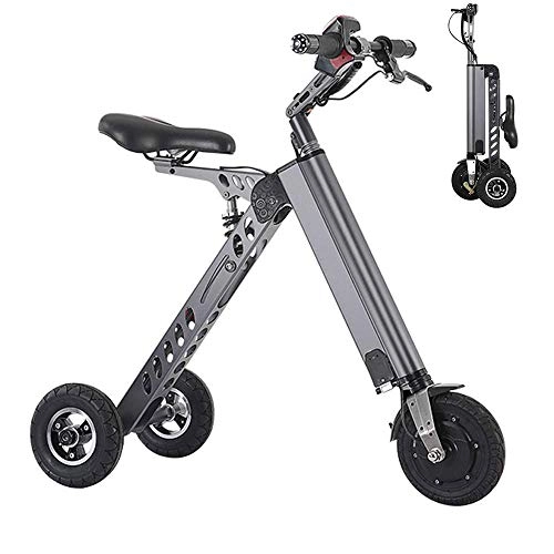 Electric Bike : KPLM Electric Scooter, Mini Foldable Tricycle Weight 13KG, with 3 Gears Speed Limit 20KM / H and 3 Shock Absorbers