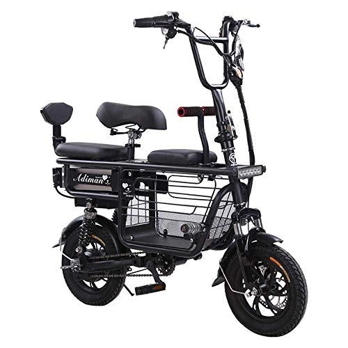 Electric Bike : KPLM Folding Electric Bike 12" E-bike with 48V 20Ah Removable Lithium Battery for Adults Women