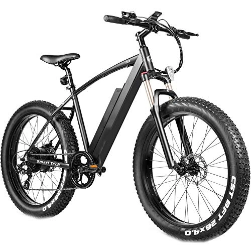 Electric Bike : KT Mall 4.0 Fat Tire Electric Bicycle 26inch 48V 500W Mountain Snow Electric Bikes for Adults Suspension Shock Absorber Fork Rebound Lock Out 7-Speed Gear Shifts Recharge System