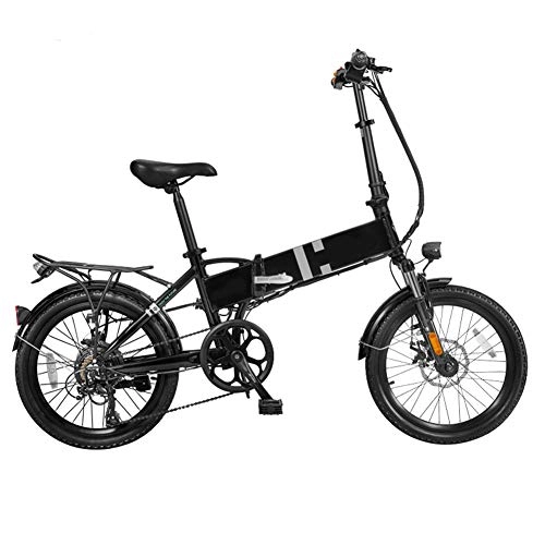 Electric Bike : KT Mall 48v 500w 20inch Folding Electric Fat Tire Bike 11.6ah Removable Lithium Battery Electric Beach Bike Professional 8 Speed Adult Electric Full Suspension Ebike for All Terrains, Black