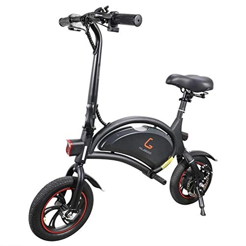 Electric Bike : Kugoo B1 Electric Bike, Foldable City Bicycle with 250W Brushless Motor, APP Control, 12 Inch Pneumatic Tires Max Speed 25 km / h E-Bike for Adults and Commuters-Black