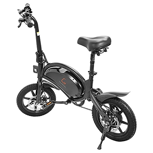 Electric Bike : Kugoo B2 Electric Bike Folding Bicycle with Pedals for Adults Max Speed 45km / h 7.5AH Lithium Battery 14 Inch Pneumatic Tires App Support
