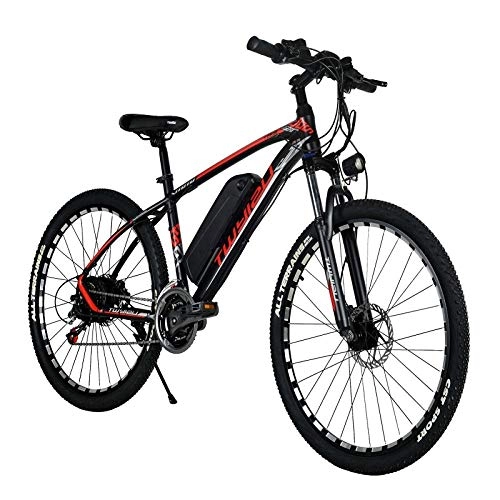 Electric Bike : KUSAZ Adult and youth electric bicycle 350W 36V with tire LCD screen for sports outdoor riding-red