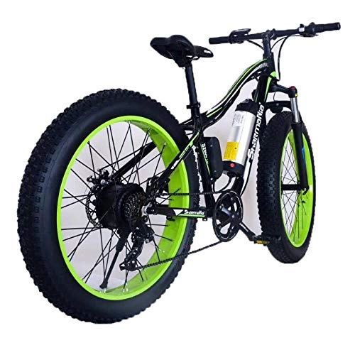 Electric Bike : KUSAZ Electric Bikes for Adult, Aviation Aluminum Alloy Ebikes Bicycles All Terrain, 26" 36V 250W 10.4Ah Removable Lithium-Ion Battery Mountain Ebike-Black green