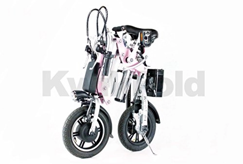 Electric Bike : Kwikfold® Pro 12" Wheels Aluminium Electric Folding Bicycle Pink