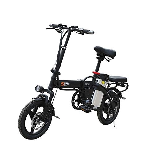 Electric Bike : L.B Electric Bike Folding Electric Bicycles Small Adult Men and Women Mini Generation Driving Lithium Battery Battery Car