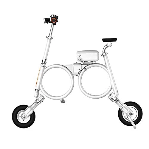 Electric Bike : L.B Electric Bike smart two-wheel folding electric car lithium battery bicycle black moped is easy to carry
