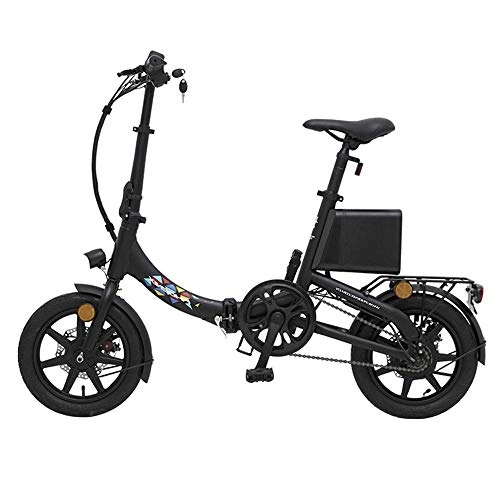 Electric Bike : L.B Electric Car Adult Electric Bicycle Small Folding Battery Car Men and Women Travel Tram Electric Car 14 Inch