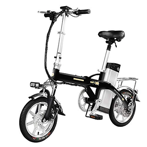 Electric Bike : L.B Folding Electric Car Small Foldable Lithium Battery to Travel on Behalf of the Bicycle to Help Men and Women Motorcycle Bicycle 48V