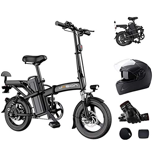 Electric Bike : L-LIPENG 14inchfolding Electric Bike, 350w City Commuter Ebike, Removable Large Capacity Lithium-Ion Battery, Suitable for Adults and Teenagers With Assembly, Three Working Modes, 6ah 30km