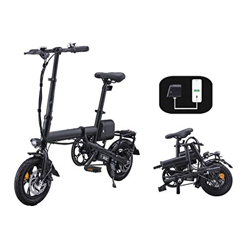Electric Bike : LALAWO Adult Electric Bicycles, Foldable Bicycles, Bike Motors Can Charge Mobile Phones, CE Certified for Urban Travel Work