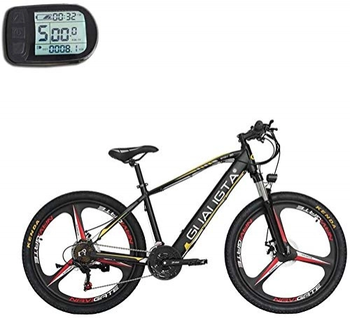 Electric Bike : LAMTON 26 Inch Adult Electric Mountain Bike, 48V Lithium Battery, Aluminum Alloy Offroad Electric Bicycle, 21 Speed Magnesium Alloy Wheels (Color : A, Size : 60KM)
