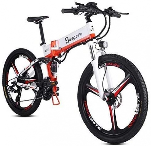 Electric Bike : LAMTON 26 inch folding electric mountain bike bicycle Electric bicycle electric bike electric bicycle for Sports Outdoor Cycling Travel Work Out and Commuting
