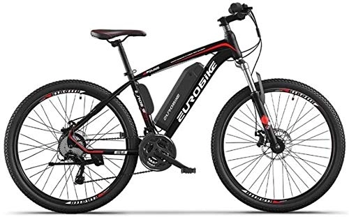 Electric Bike : LAMTON Adult 26 Inch Electric Mountain Bike, 36V Lithium Battery, 27 Speed Aerospace Aluminum Alloy Offroad Electric Bicycle (Color : A, Size : 35KM)