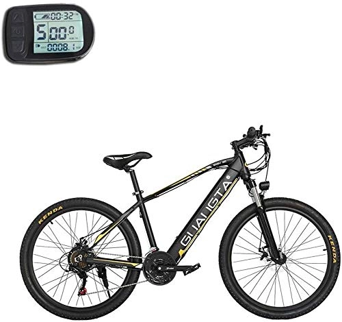 Electric Bike : LAMTON Adult 27.5 Inch Electric Mountain Bike, 48V Lithium Battery, Aviation High-Strength Aluminum Alloy Offroad Electric Bicycle, 21 Speed (Color : A, Size : 60KM)