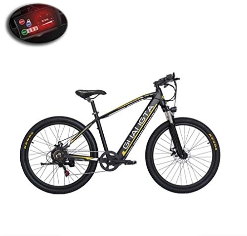 Electric Bike : LAMTON Adult Electric Mountain Bike, 48V Lithium Battery, Aviation High-Strength Aluminum Alloy Offroad Electric Bicycle, 7 Speed 26 Inch Wheels (Color : A, Size : 60KM)