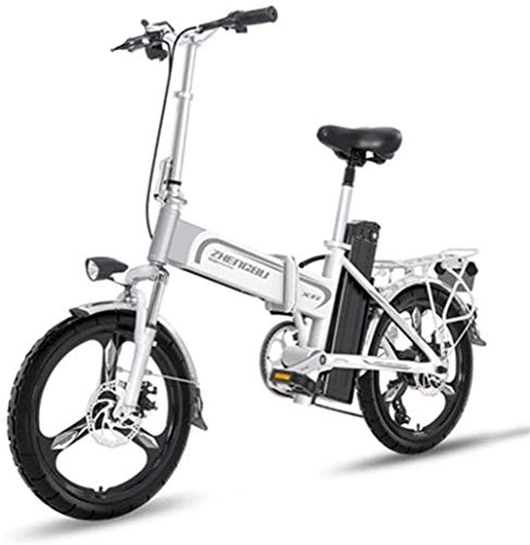 Electric Bike : Lamyanran Fast Electric Bikes for Adults Lightweight Electric Bike 16 inch Wheels Portable Ebike with Pedal 400W Power Assist Aluminum Electric Bicycle Max Speed up to 25 Mph