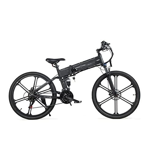 Electric Bike : LANAZU Adult Bicycles, Electric Mountain Bikes, Foldable Electric Bicycles, Suitable for Traveling