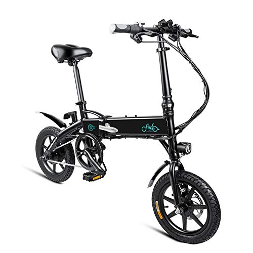 Electric Bike : LANGSTAR Foldable Electric Bike with Front LED Light for Adult, Electric Mountain Bike with Removable Large Capacity Lithium-Ion Battery (36V 250W) and Three Working Modes D1 7.8Ah Black
