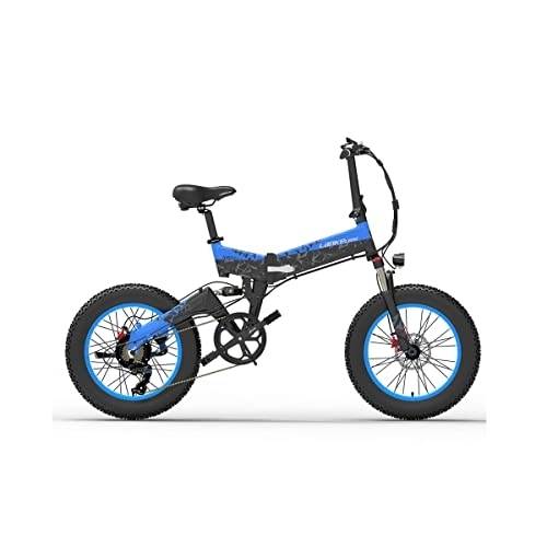 Electric Bike : LANKELEISI X3000plus 20 Inch Folding Fat Bike Electric Mountain Bike, Power Assist Bicycle with 48V 17.5ah Lithium Removable Battery Ebike Electric Bicycle for Adults