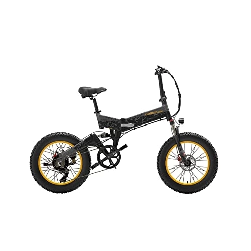 Electric Bike : LANKELEISI X3000plus-UP Folding Electric Bike for Men and Women, 48v 17.5ah Lithium Battery Mountain Bike, Pneumatic Shock Absorbers Front Fork 20 Inch 4.0 Fat Tire Snow Bike