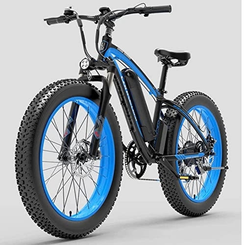 Electric Bike : LANKELEISI XF4000 26 Inch Pedal Assist Electric Mountain Bike 4.0 Fat Tire Snow Bike Strong Power 48V Lithium Battery Beach Bike Lockable Suspension Fork