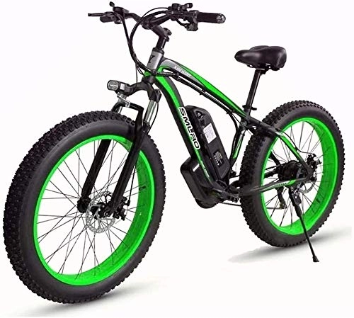 Electric Bike : LAZNG Electric Bicycles, Snow Bikes / Mountain Bikes, 48V 1000W Motor, 17.5AH Lithium Battery, Electric Bicycle, 26 Inch Electric Fat Tire Bicycle (Color : E)