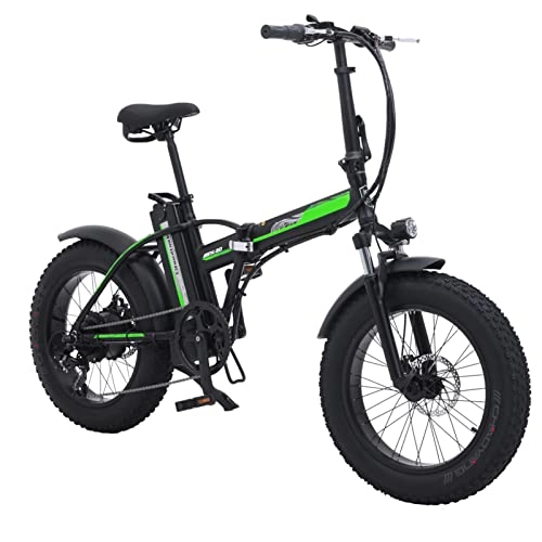 Electric Bike : LDFANG Electric Bike 500W Fat Tire Electric Bicycle Beach 48v Lithium Battery Folding Mens Women's Ebike
