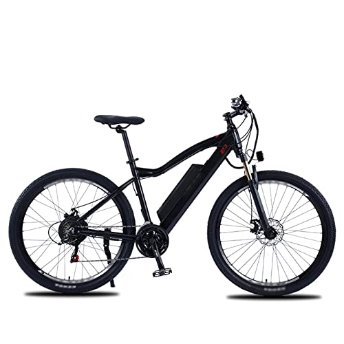 Electric Bike : LDGS ebike 500W Electric Bike 27.5'' Adults Electric Mountain Bike, 48V Ebike with Removable 10Ah Battery, Professional 21 / Speed Gears (Color : A)
