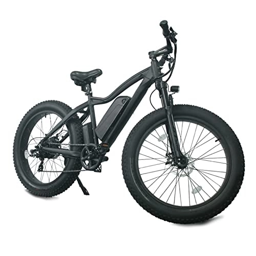 Electric Bike : LDGS ebike Electric Bike for Adults 48V 500W E-Bike 26x4.0 Inch Fat Tire Electric Bicycle Rear Drive Mountain E Bike (Color : Black)