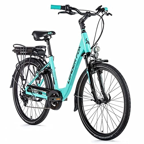 Electric Bike : Leader Fox Velo electrique-vae city 26'' latona 2020-2021 mixte vert 7v moteur roue ar bafang 36v 45nm batterie 13ah (16, 5'' - h43cm - taille s - pour adulte de 158cm à 168cm)