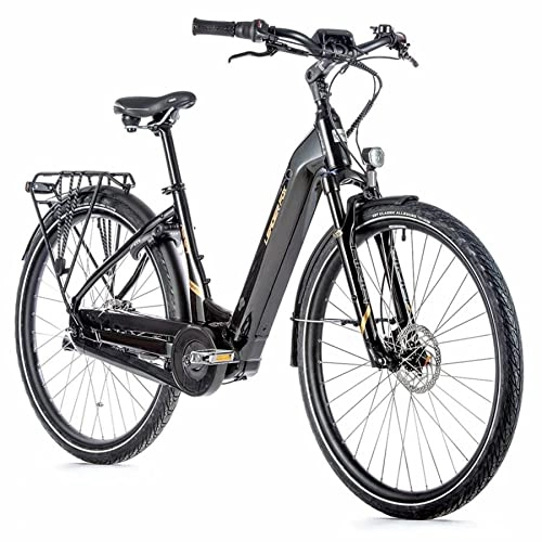 Electric Bike : Leader Fox Velo electrique-vae city 28 neba 2021 mixte noir 8v moteur central bafang m420 36v 80nm batterie 14ah (20'' - h52cm - taille l - pour adulte de 178cm à 185cm)