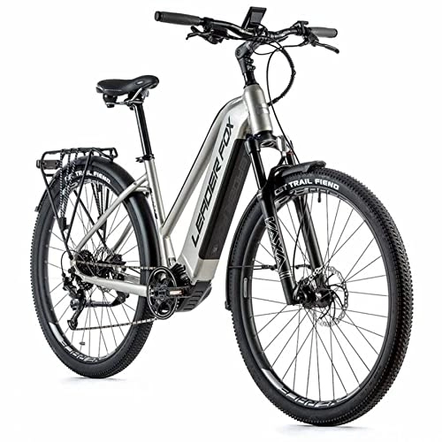 Electric Bike : Leader Fox Velo electrique-vae vtc 28'' bend 2021 femme argent 9v moteur central bafang m500 36v 95nm batterie 20ah (18'' - h46cm - taille m - pour adulte de 168cm à 178cm)