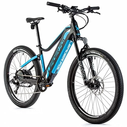 Electric Bike : Leader Fox Velo electrique-vae vtt 26'' arimo 2021 mixte noir-bleu 8v moteur roue ar bafang 36v 45nm batterie 15ah (14'' - h38cm - taille xs - pour adulte de 148cm à 158cm)