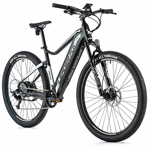 Electric Bike : Leader Fox Velo electrique-vae vtt 29'' arimo 2021 mixte moteur roue ar bafang 250w 36v batterie 15a noir mat-blanc 8v sunrace (17, 5'' - h46cm - taille m - pour adulte de 168cm à 178cm)