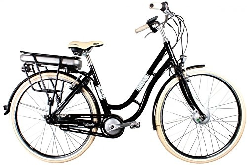 Electric Bike : Leader Traveler 28 Inch 50 cm Woman 7SP Rim Brakes Black