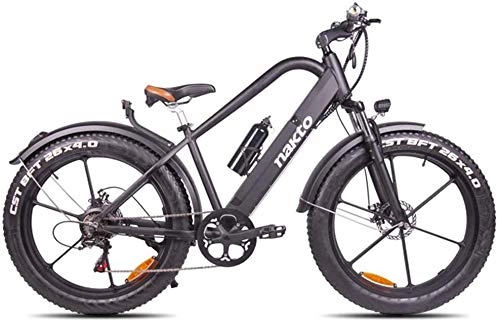 Electric Bike : LEFJDNGB Electric Mountain Bike 26-inch Hybrid Bicycle 18650 Lithium Battery 48V 6-speed Hydraulic Shock Absorber Front And Rear Disc Brakes Durability Up 70km