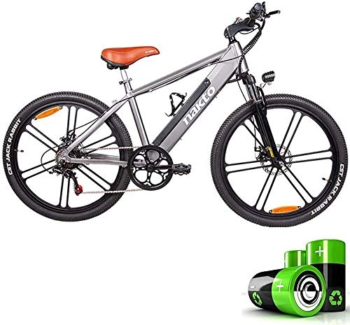 Electric Bike : LEFJDNGB Fat Bike Adult Electric Bicycle 6-speed 26-inch Hybrid Bicycle 80KM Assisted Riding Shock-absorbing Mountain Bike