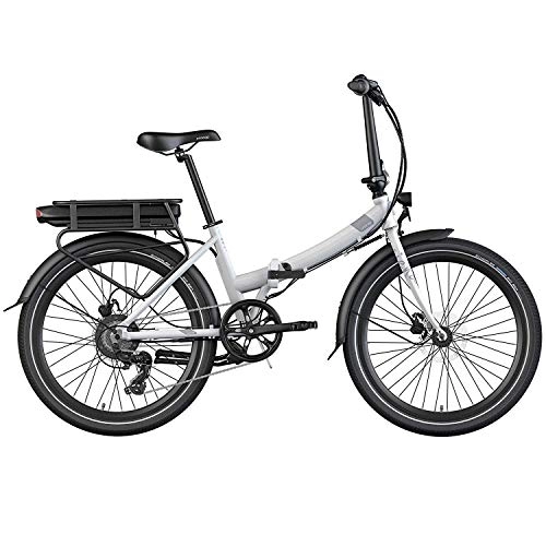 Electric Bike : Legend eBikes Unisex's Siena 10, 4Ah Folding Electric Bike for Adult, Artic White, 36V 10.4Ah (374.4Wh) Battery