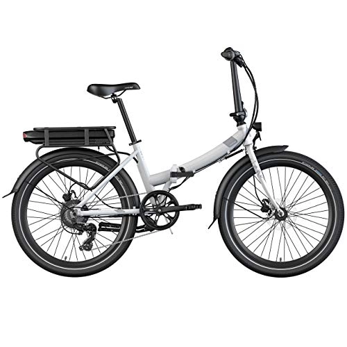 Electric Bike : Legend eBikes Unisex's Siena Folding Electric Bike for Adult, Artic White, 36V 14Ah 504Wh Battery