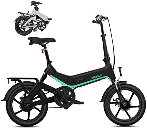 Electric Bike : Leifeng Tower High-speed Folding Electric Bike For Adults, Lightweight Magnesium Alloy Frame Foldable E-Bike With LCD Screen, 250W Motor, 36V 7.8Ah Battery, 25KM / h (Color : Black)