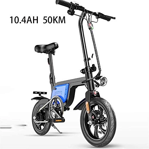 Electric Bike : Leilims Folding Electric Bicycle Bike Foldable Electric Bikes For Adults With Built-in 36V 5-10.4Ah Battery Up To 25KM / H Endurance 30-50KM Double Disc Brake, 2