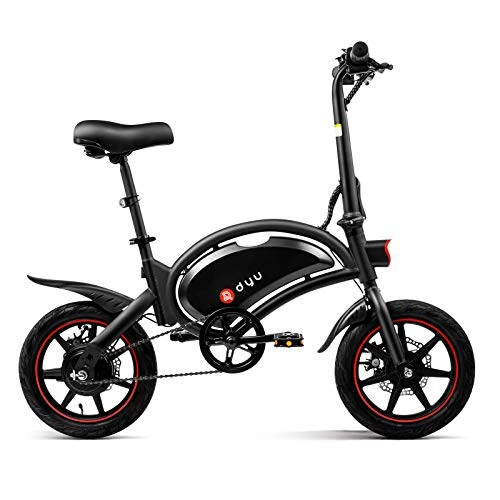 Electric Bike : LENTIA DYU Electric Bike for Adults Foldable 14 inch E-bike 50km Mileage Lithium-Ion Batter 3 Riding Modes 250W Max Speed 25km / h