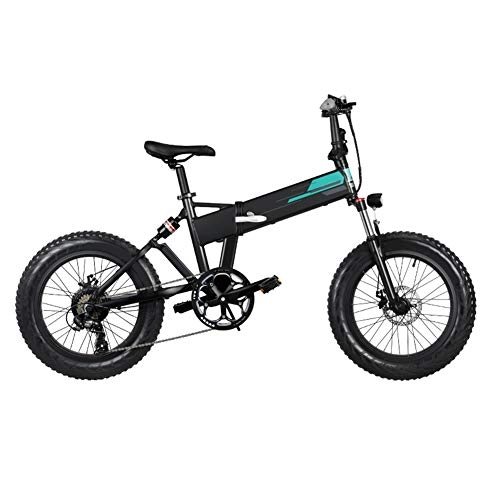 Electric Bike : Leobtain Electric Folding Bike, 20X4 Inch off-road Fat tires, Auminum Foldable Electric Bicycle, 30 Degrees Maximum Gradeability, 36V 12.5Ah Large Cpacity Battery, E Bikes for Women Men