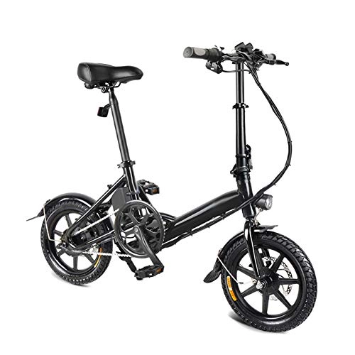 Electric Bike : Leobtain Folding Electric Bike for Adults, with 250W Motor Commute Ebike / Electric Bicycle, 7.8Ah Battery, Maximum Speed 25km / h, Double Disc Brake Portable for Cycling