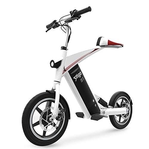 Electric Bike : LFANH Foldable Electric Bike Commuter Bicycle, Up To 25Km / H, Autonomy 40-60Km, Lithium Battery 36V / 10Ah 250W, 14"Urban E-Bike with Pedal & 3W Headlight Adult Unisex