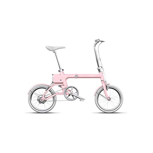 Electric Bike : LHLCG Electric Bike - Foldable Portable E-Bike Ultra Lightweight Design, pink