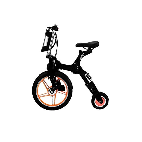Electric Bike : LHLCG Mini Portable Electric Bike - Foldable Lightweight E-Bike Ergonomic Design, Orange
