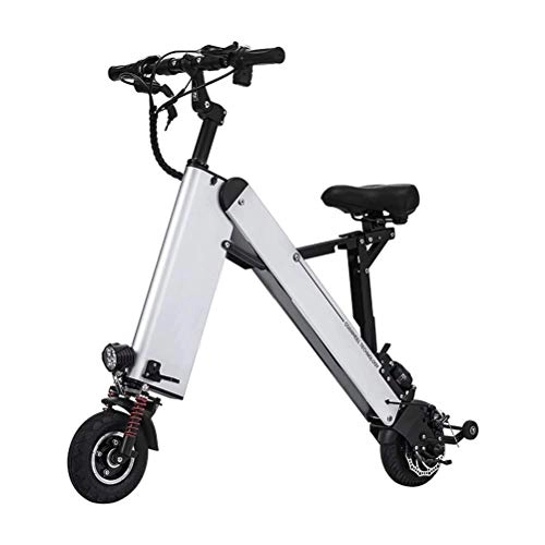Electric Bike : LHSUNTA Electric Scooter Mini Foldable 8 inch 350W 36V Folding E-bike with 10Ah Lithium Battery, City Bicycle Max Speed 25 km / h