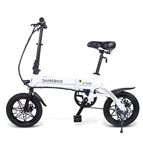 Electric Bike : LIANG 14 inch 36V 250W high speed folding electric bicycle aluminum alloy electric bike, While